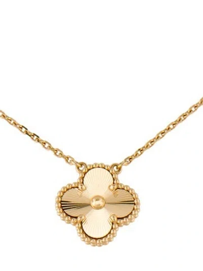 Pre-owned Van Cleef & Arpels Vintage Alhambra Pendant Necklace, 16.5" In Multi