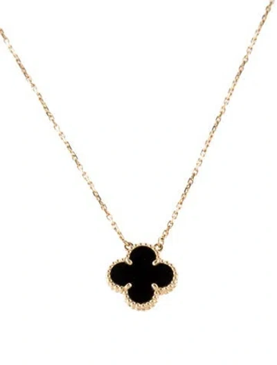 Pre-owned Van Cleef & Arpels Vintage Alhambra Pendant Necklace, 16.5" In Multi