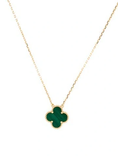 Pre-owned Van Cleef & Arpels Vintage Alhambra Pendant Necklace, 16.5" In Multi