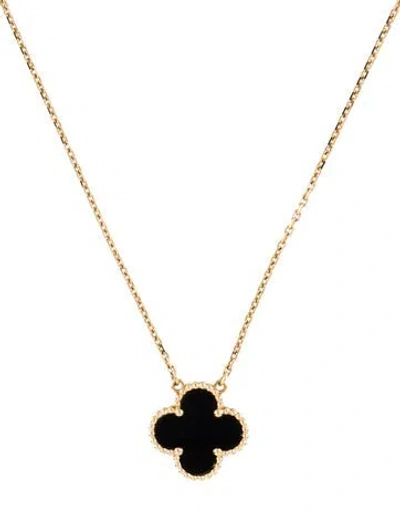 Pre-owned Van Cleef & Arpels Vintage Alhambra Pendant Necklace, 16.5" In Multi