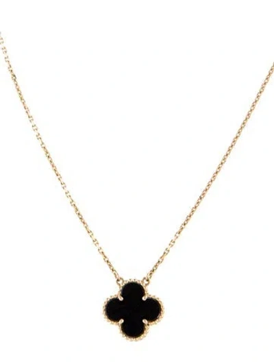 Pre-owned Van Cleef & Arpels Vintage Alhambra Pendant Necklace, 16.5" In Multi