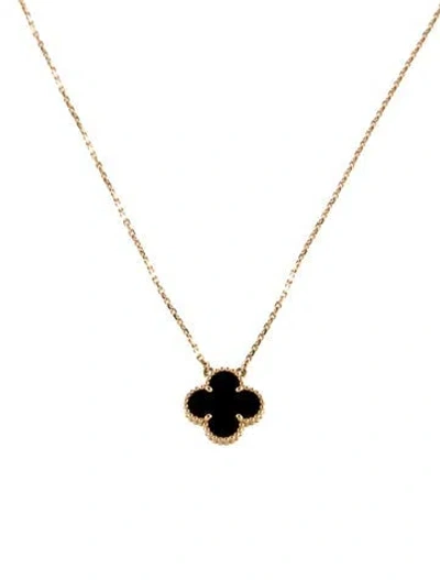 Pre-owned Van Cleef & Arpels Vintage Alhambra Pendant Necklace, 16.5" In Multi