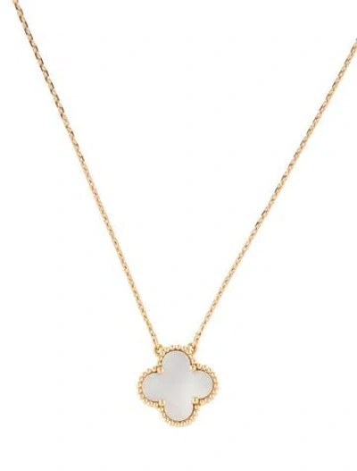 Pre-owned Van Cleef & Arpels Vintage Alhambra Pendant Necklace, 16.5" In Multi