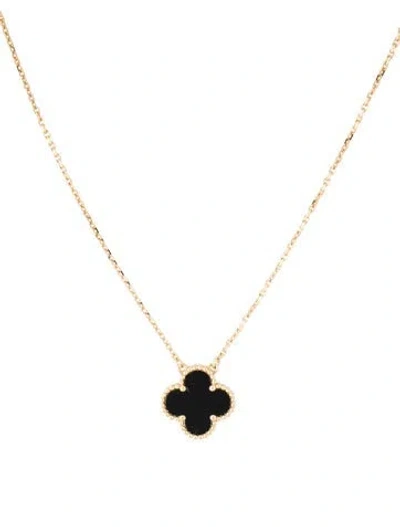 Pre-owned Van Cleef & Arpels Vintage Alhambra Pendant Necklace, 16.5" In Multi