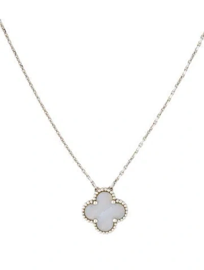 Pre-owned Van Cleef & Arpels Vintage Alhambra Pendant Necklace, 16.5" In Multi
