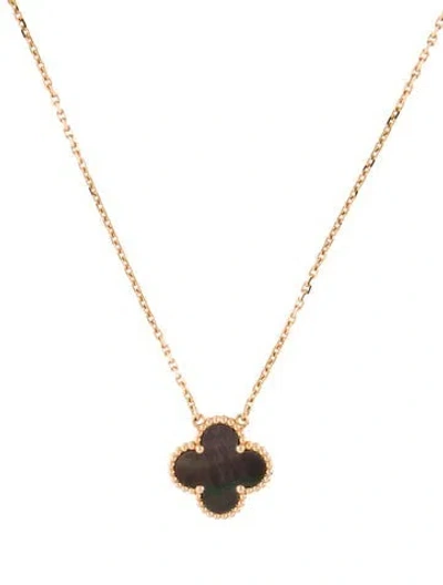 Pre-owned Van Cleef & Arpels Vintage Alhambra Pendant Necklace, 16.5" In Multi