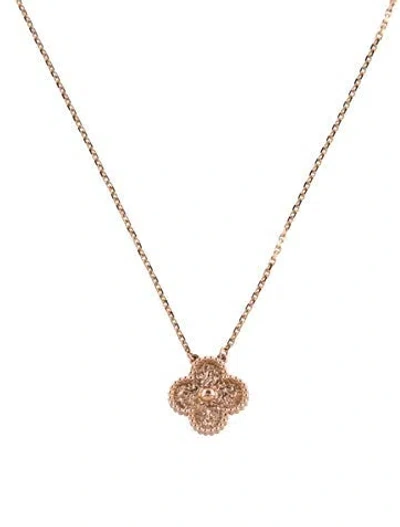 Pre-owned Van Cleef & Arpels Vintage Alhambra Pendant Necklace, 16.5" In Multi