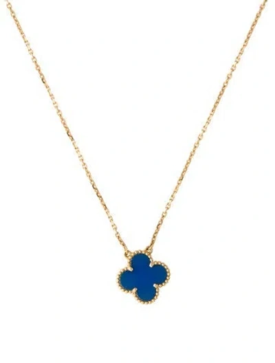 Pre-owned Van Cleef & Arpels Vintage Alhambra Pendant Necklace, 16.5" In Multi