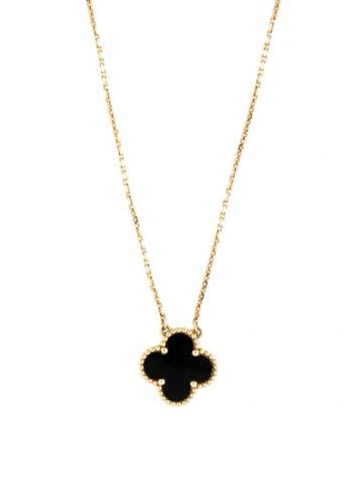 Pre-owned Van Cleef & Arpels Vintage Alhambra Pendant Necklace, 16.75" In Multi