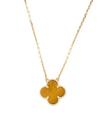 Pre-owned Van Cleef & Arpels Vintage Alhambra Pendant Necklace, 18.5" In Multi