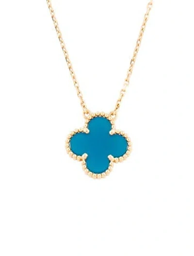 Pre-owned Van Cleef & Arpels Vintage Alhambra Pendant Necklace In Multi