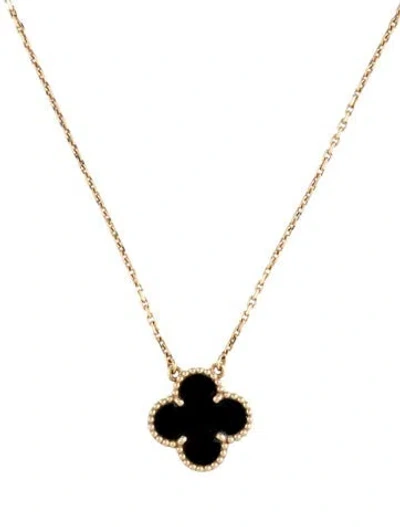 Pre-owned Van Cleef & Arpels Vintage Alhambra Pendant Necklace In Multicolor