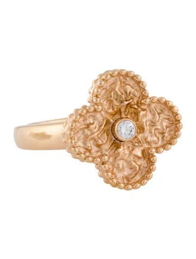 Pre-owned Van Cleef & Arpels Vintage Alhambra Ring In Multi