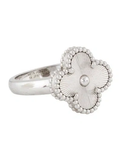 Pre-owned Van Cleef & Arpels Vintage Alhambra Ring In Multi