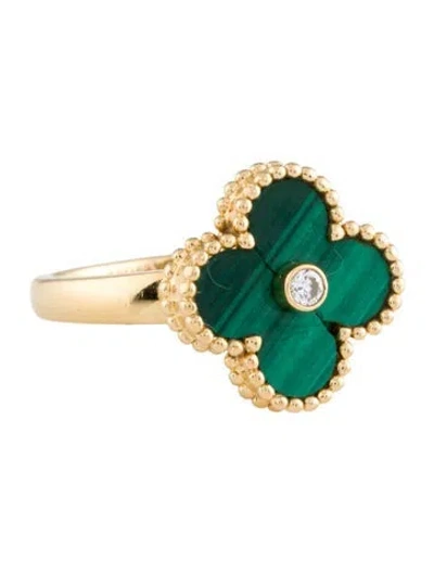 Pre-owned Van Cleef & Arpels Vintage Alhambra Ring In Multi