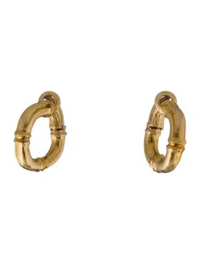Pre-owned Van Cleef & Arpels Vintage Bamboo Earrings In Multi