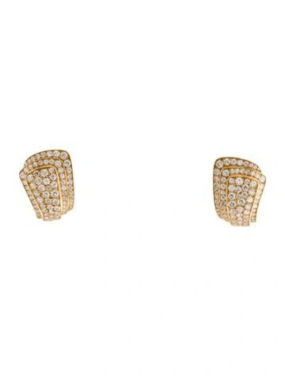 Pre-owned Van Cleef & Arpels Vintage Diamond Clip-on Earrings In Multi
