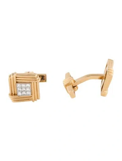 Pre-owned Van Cleef & Arpels Vintage Diamond Cufflinks In Multi