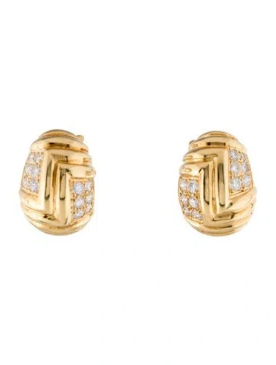 Pre-owned Van Cleef & Arpels Vintage Diamond Earclip Earrings In Multi