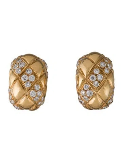 Pre-owned Van Cleef & Arpels Vintage Diamond Earrings In Multi