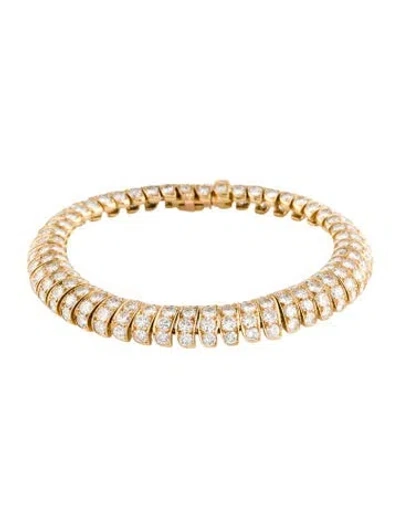 Pre-owned Van Cleef & Arpels Vintage Diamond Link Bracelet, 6.25" In Multi