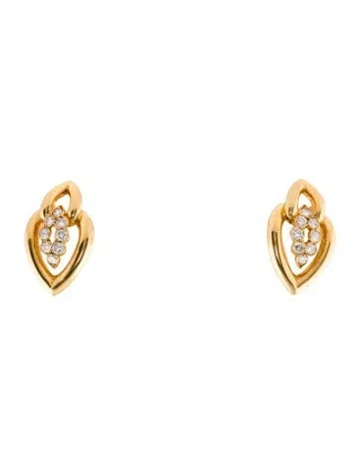 Pre-owned Van Cleef & Arpels Vintage Diamond Valérie Earrings In Multi