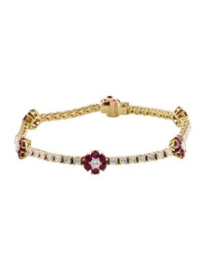 Pre-owned Van Cleef & Arpels Vintage Fleurette Bracelet, 7" In Multi