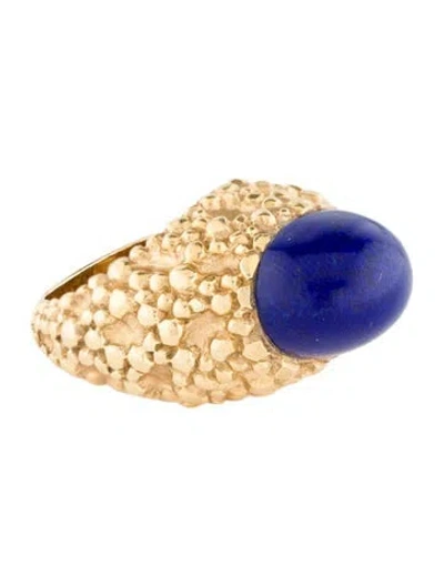 Pre-owned Van Cleef & Arpels Vintage Lapis Lazuli Cocktail Ring In Multi