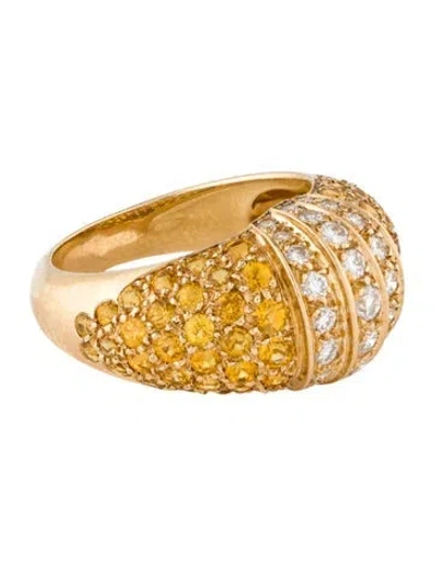 Pre-owned Van Cleef & Arpels Vintage Sapphire & Diamond Band In Multi