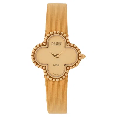 Pre-owned Van Cleef & Arpels Vintage  Alhambra Watch Model 129974 18 Karat Yellow Full-set