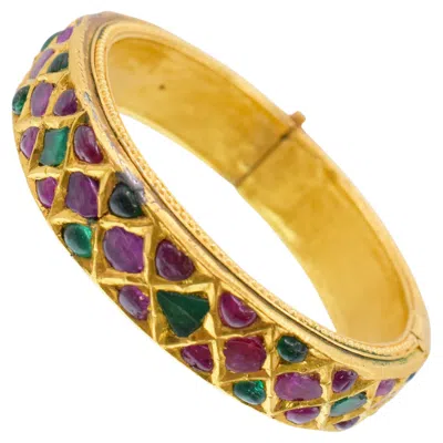 Pre-owned Van Cleef & Arpels Vintage  , Ruby, And Emerald Bracelet In Green