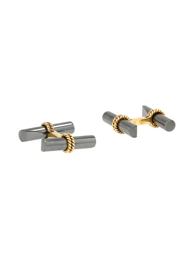 Pre-owned Van Cleef & Arpels Vintage Yellow Gold And Haematite Cufflinks