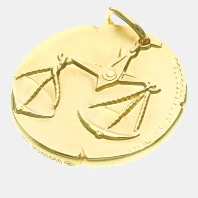 Pre-owned Van Cleef & Arpels Zodiac Libra 18k Yellow Gold Pendant