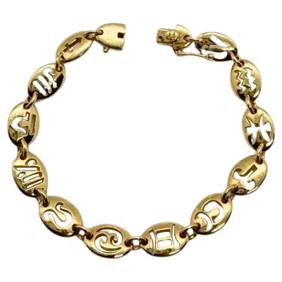 Pre-owned Van Cleef & Arpels Zodiac Star Astrological Signs Vintage Rare 18k Gold Bracelet In Multiple
