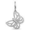 VAN CLEEF & ARPELS 18K WHITE GOLD 1.0CT DIAMOND LARGE MODEL BUTTERFLY CHARM VC09-012324