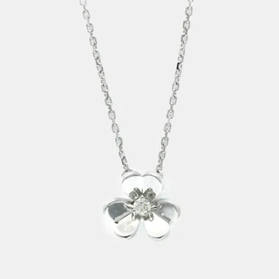 Pre-owned Van Cleef & Arpels 18k White Gold Mini Frivole Pendant