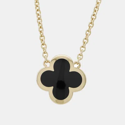 Pre-owned Van Cleef & Arpels 18k Yellow Gold Pure Alhambra Pendant Necklace