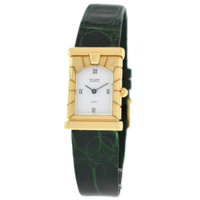 Van Cleef & Arpels Paris Quartz White Dial Ladies Watch 122363 In Green