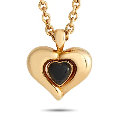 Van Cleef & Arpels  Van Cleef   Arpels 18k Yellow Gold Onyx Heart Necklace Vc29 030824