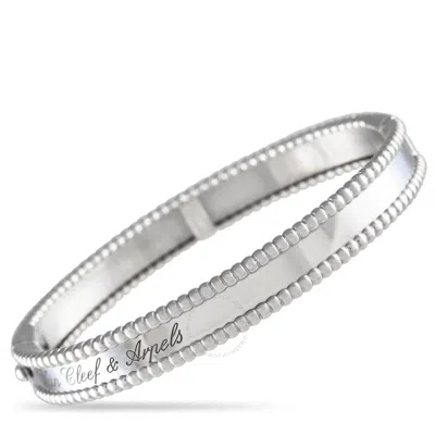 Van Cleef & Arpels  Van Cleef   Arpels Perlee 18k White Gold Diamond Bracelet Vc27 031524 In Metallic