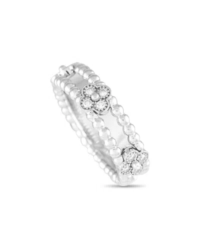 Van Cleef & Arpels 18k 0.33 Ct. Tw. Diamond Ring (authentic ) In Blue