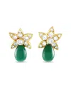 Van Cleef & Arpels 18k 0.80 Ct. Tw. Diamond & Chrysoprase Earring (authentic )