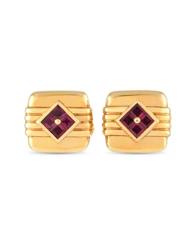 Van Cleef & Arpels 18k Ruby Cufflinks (authentic ) In Black