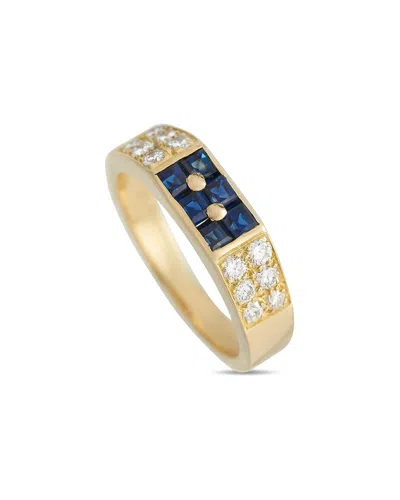 Van Cleef & Arpels 18k Sapphire Ring (authentic ) In Gold