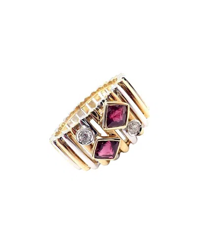 Van Cleef & Arpels 18k Two-tone 0.40 Ct. Tw. Diamond & Ruby Ring (authentic  ) In Gold
