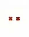 Van Cleef & Arpels Sweet Alhambra Carnelian 18kt Rose Gold Full Set Earrings