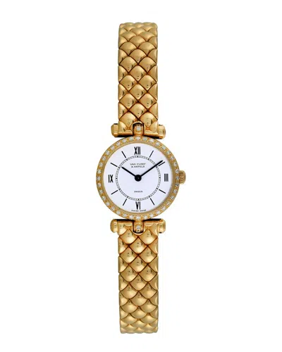 Van Cleef & Arpels Women's Classic La Collection Diamond Watch, Circa 2000s (authentic ) In Gold
