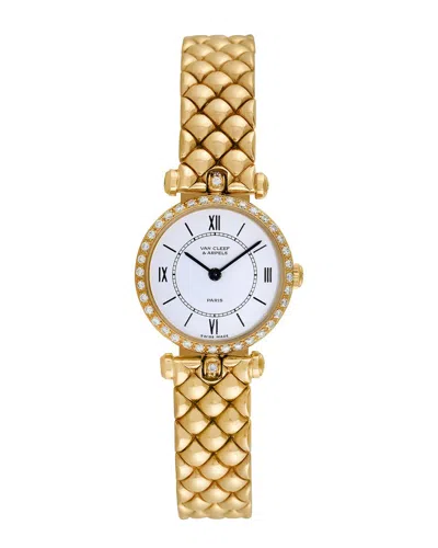 Van Cleef & Arpels Women's Classic La Collection Diamond Watch, Circa 2000s (authentic ) In Gold
