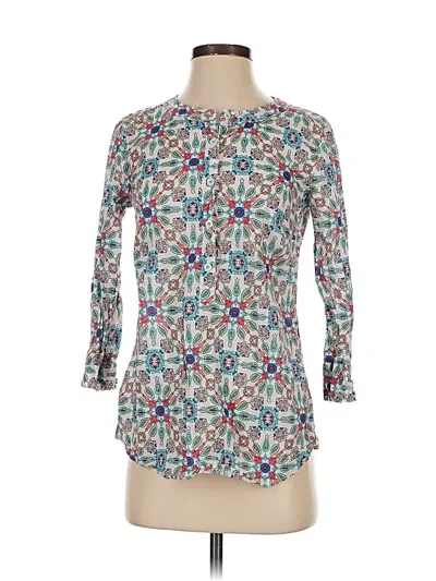 Pre-owned Van Heusen 3/4 Sleeve Blouse In Blue