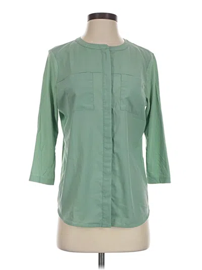 Pre-owned Van Heusen 3/4 Sleeve Blouse In Green